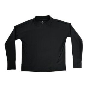 Athleta Women's Performance Mock Neck Pullover Sweater in Black Size Medium
